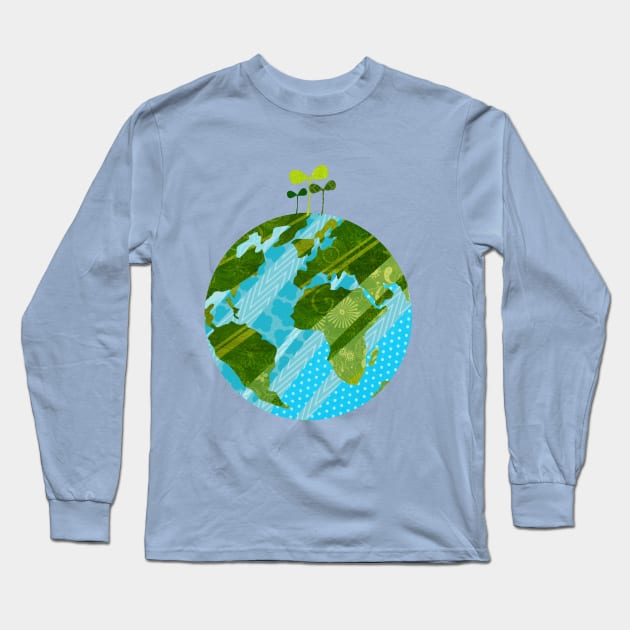 Earth Day Long Sleeve T-Shirt by KatherineBlowerDesigns